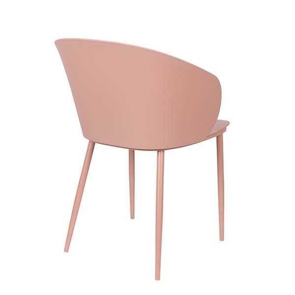 Krzesło do jadalni plastikowe modern GAVIN różowe