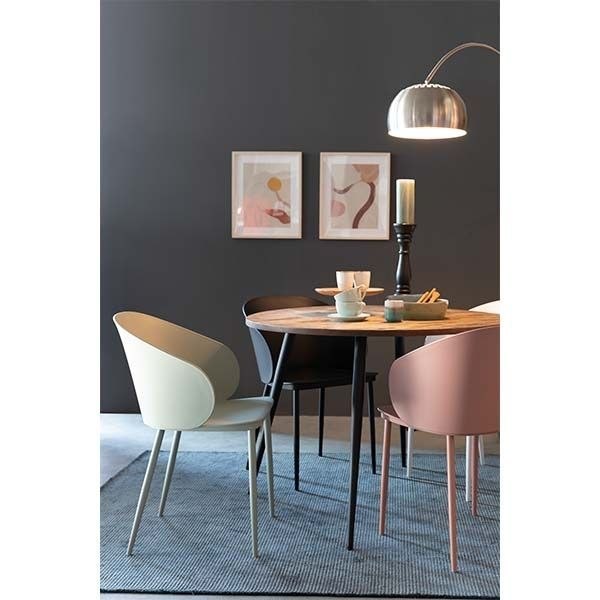 Krzesło do jadalni plastikowe modern GAVIN różowe