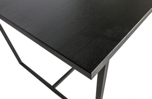 Drewniany stół do jadalni z metalowymi nogami JAMES 200x90 cm