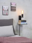 Lampa ścienna / kinkiet z półką Florence 25 cm czarna