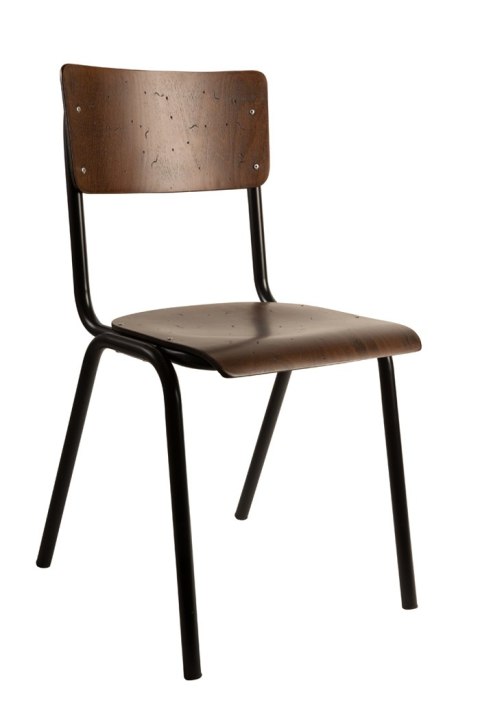 Krzesło metalowo-drewniane SCUOLA