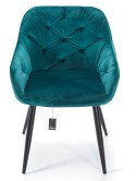 Krzesło tapicerowane PICADO niebieski turkusowy