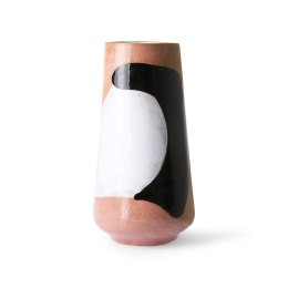 Ręcznie malowany ceramiczny wazon w łaty