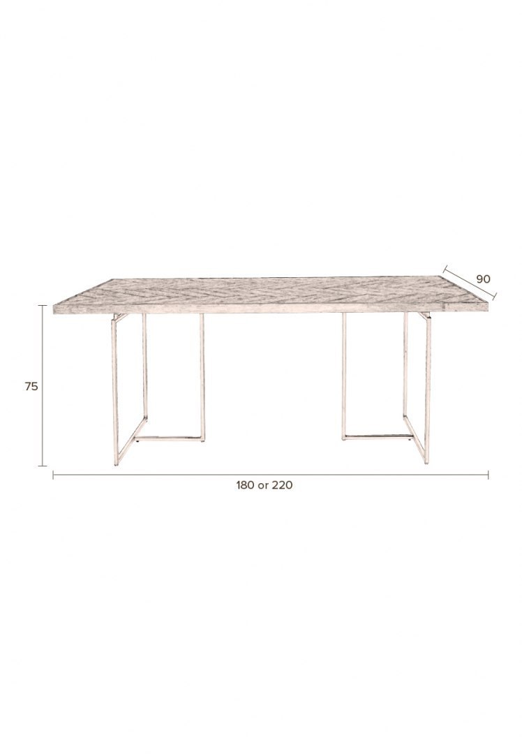 Stół z motywem jodełki CLASS 180x90cm