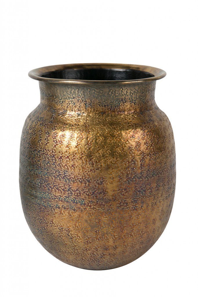 Duży wazon metalowy mosiężny BAHA