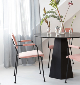 Krzesło metalowe BENSON różowe