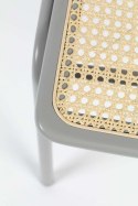 Krzesło z plecionką wiedeńską JORT szare
