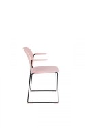 Krzesło z podłokietnikami SIENNA różowy