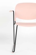 Krzesło z podłokietnikami SIENNA różowy