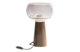 Lampa stołowa retro Mushroom brązowa