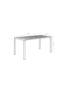 Stół ogrodowy aluminiowy VONDEL 214x97 czarny