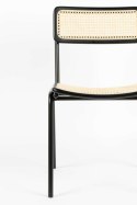 Krzesło z plecionką wiedeńską JORT czarne