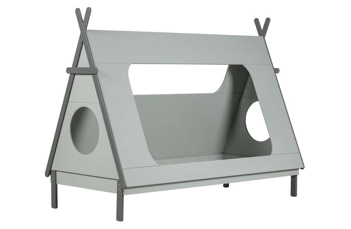 Łóżko w kształcie namiotu TIPI 90x200 szare