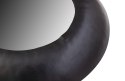 Okrągłe lustro w czarnej żelaznej ramie Wolf czarne Ø 75 cm