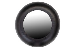 Okrągłe lustro w czarnej żelaznej ramie Wolf czarne Ø 50 cm