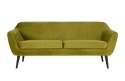 Sofa 3-osobowa welurowa oliwkowa ROCCO 187 cm