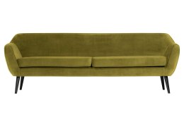 Sofa 4-osobowa welurowa oliwkowa ROCCO XL 230 cm