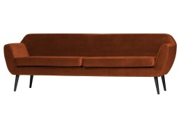 Sofa 4-osobowa welurowa rdzawa ROCCO XL 230 cm