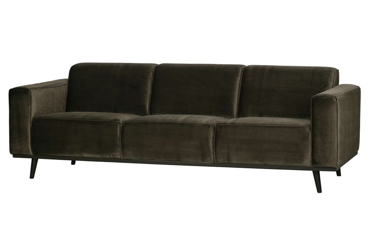 Sofa Statement 3-osobowa 230 cm velvet ciepły zielony