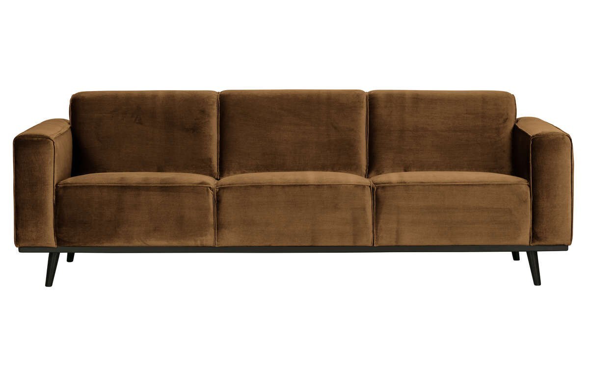 Sofa Statement 3-osobowa 230 cm velvet miodowo-żółty