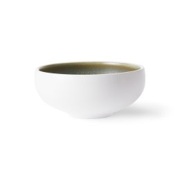 Miska porcelanowa biało-zielona z serii: home chef ceramics