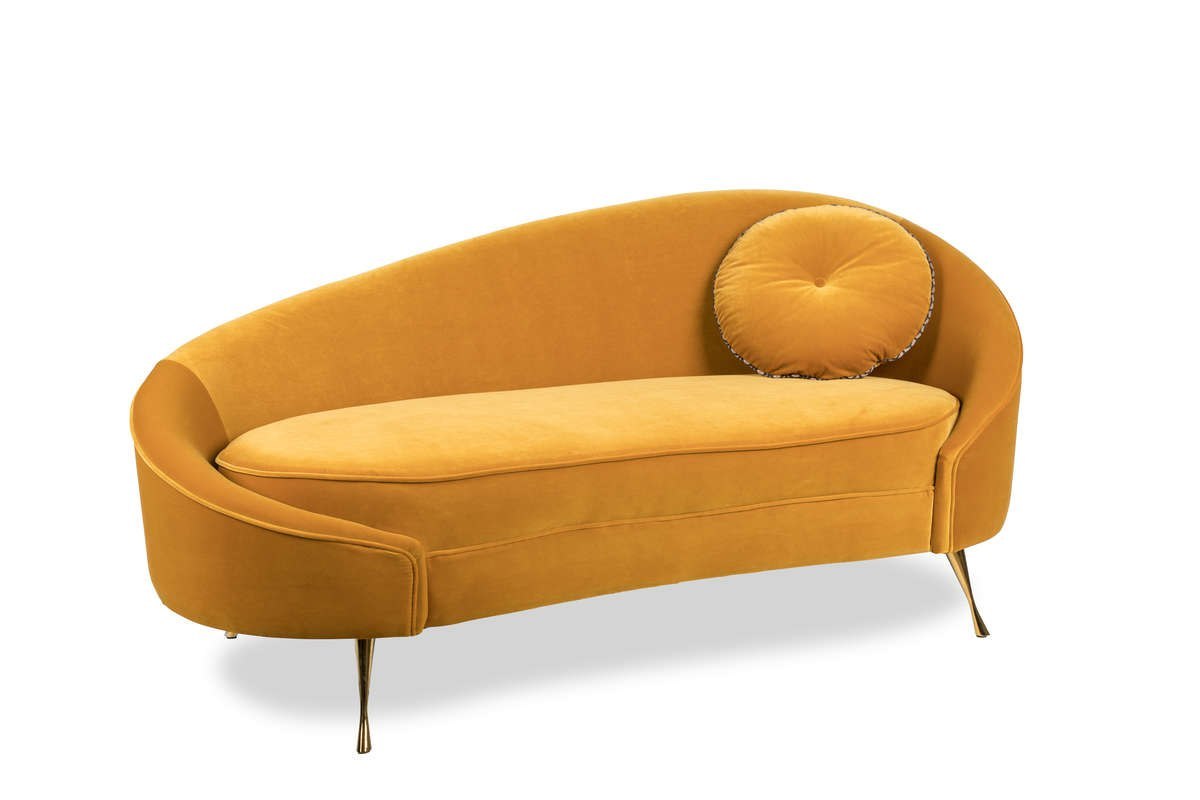 Sofa I AM NOT A CROISSANT musztardowa