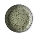 Zestaw 2 ceramicznych głębokich talerzy zielonych