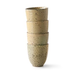 Ceramika Gradient: Zestaw 4 ceramicznych kubków brzoskwiniowych