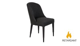 Krzesło tapicerowane czarne BURTON