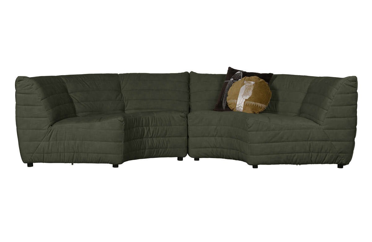 Sofa narożnik półokrągły zielony BAG