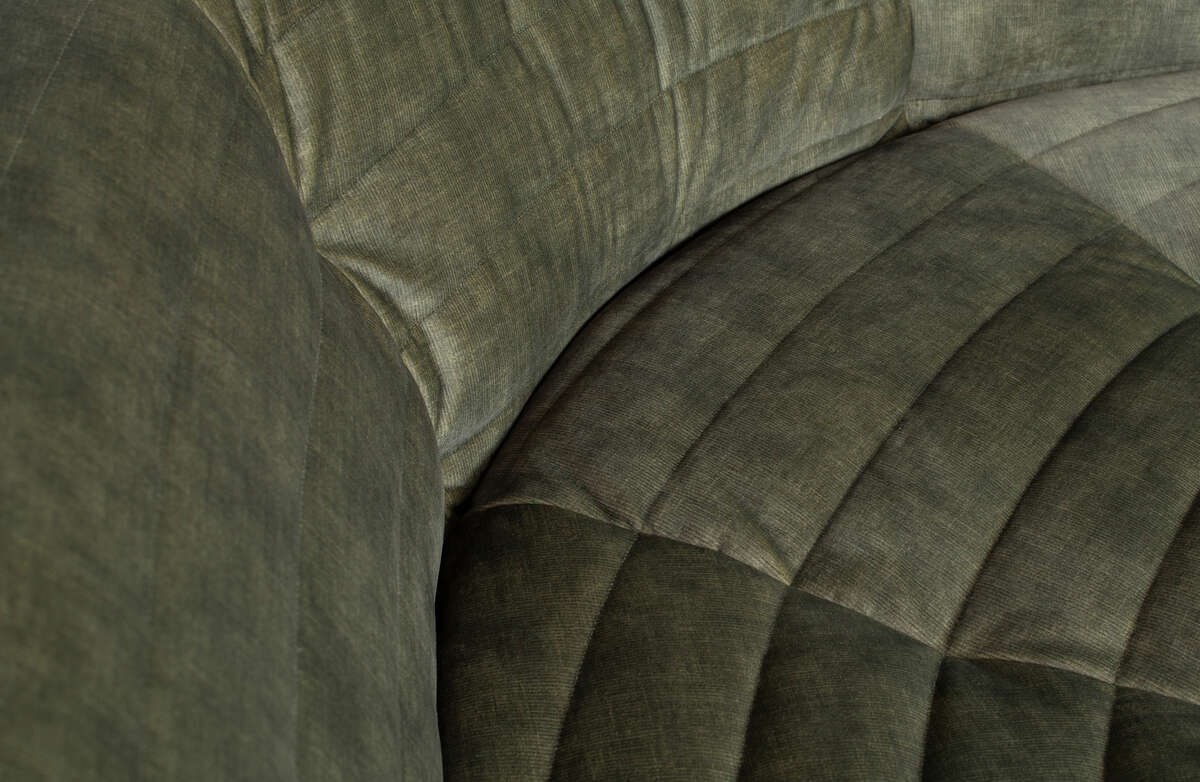 Sofa narożnik półokrągły zielony BAG