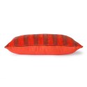 Poduszka velvet w paski czerwono-bordowe STRIPE 30x50