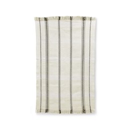 Ręcznie tkany dywan kremowy w paski (150x240)