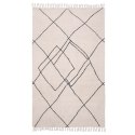 Ręcznie tkany dywan zigzag biało-czarny (150x240)