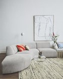 Sofa Jax: element okrągły, jasnoszary