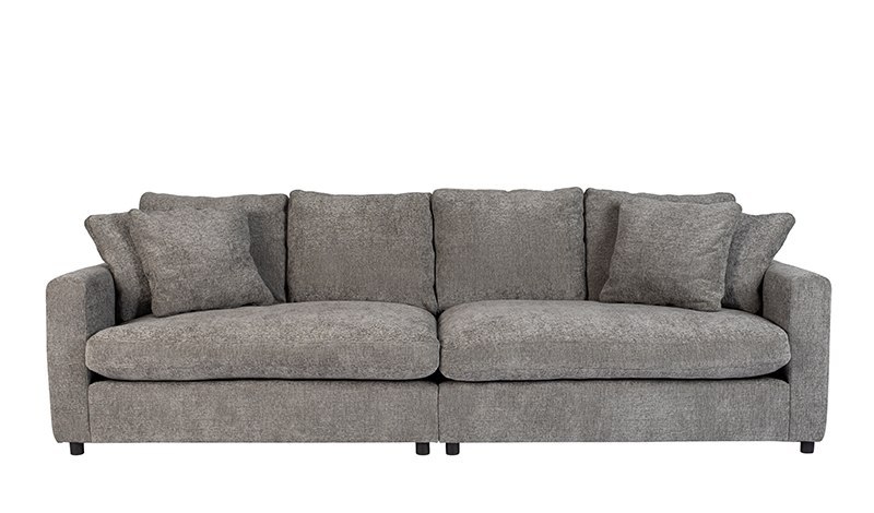 Sofa 3-sobowa z poduszkami ciemnoszara SENSE