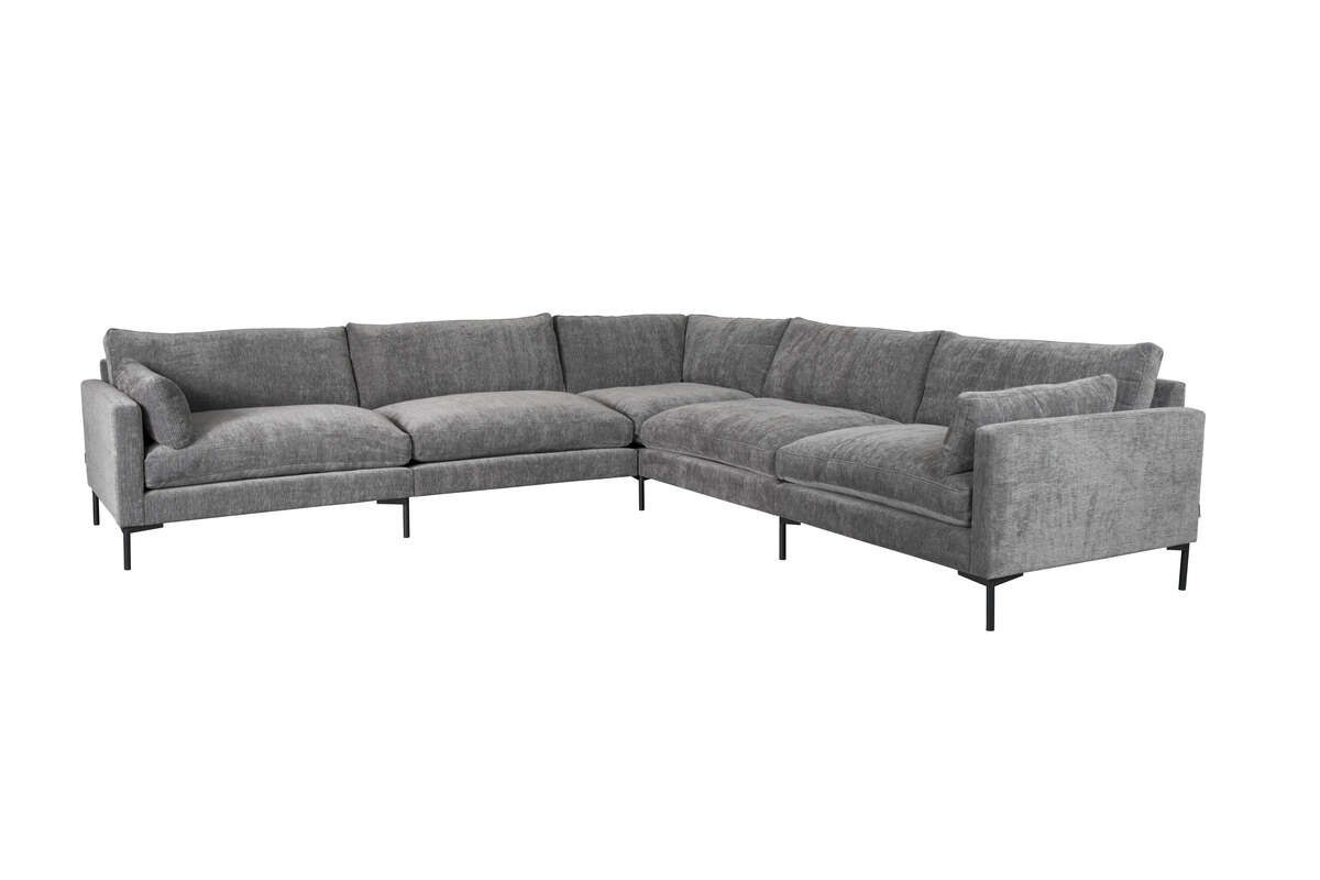 Sofa narożna do salonu antracytowa SUMMER XL