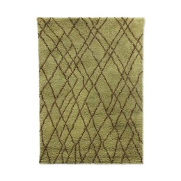 Wełniany dywan retro oliwkowo brązowy (180x280)