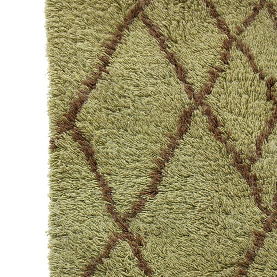 Wełniany dywan retro oliwkowo brązowy (180x280)