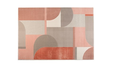 Dywan geometryczna abstrakcja szaro/różowy HILTON 160x230 cm