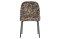 Krzesło aksamitne do jadalni czarne w liście vintage VOGUE