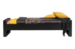 Łóżko jednoosobowe sosnowe czarne DENNIS 90x200 cm