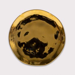 Talerz ceramiczny 21 cm GOOD MORNING złoty
