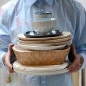 Talerz obiadowy ceramiczny ręcznie zdobiony