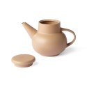 Dzbanek ceramiczny z przykryciem brzoskwiniowy do herbaty