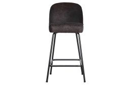 Krzesło barowe z ekoskóry czarne VOGUE 65 cm