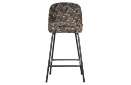Krzesło barowe aksamitne w kwiaty VOGUE 65 cm