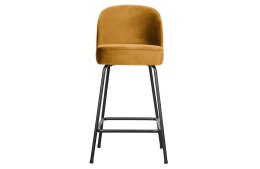 Krzesło barowe aksamitne musztardowe VOGUE 65 cm