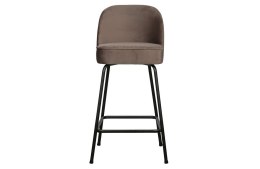Krzesło barowe aksamitne nugatowe VOGUE 65 cm