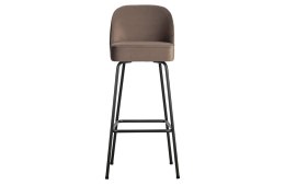 Krzesło barowe aksamitne nugatowe VOGUE 80 cm